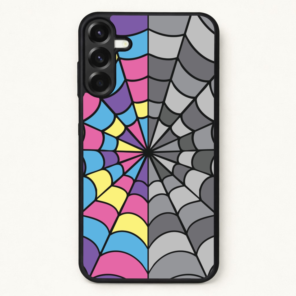 Colourful And Gray Spiderweb Phone Case for Galaxy A37