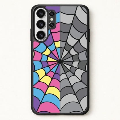 Colourful And Gray Spiderweb Phone Case for Galaxy S26 Ultra