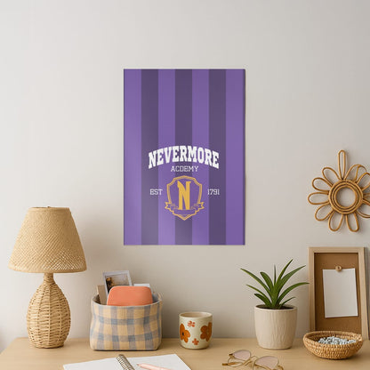 Addams Academy Purple Art Print