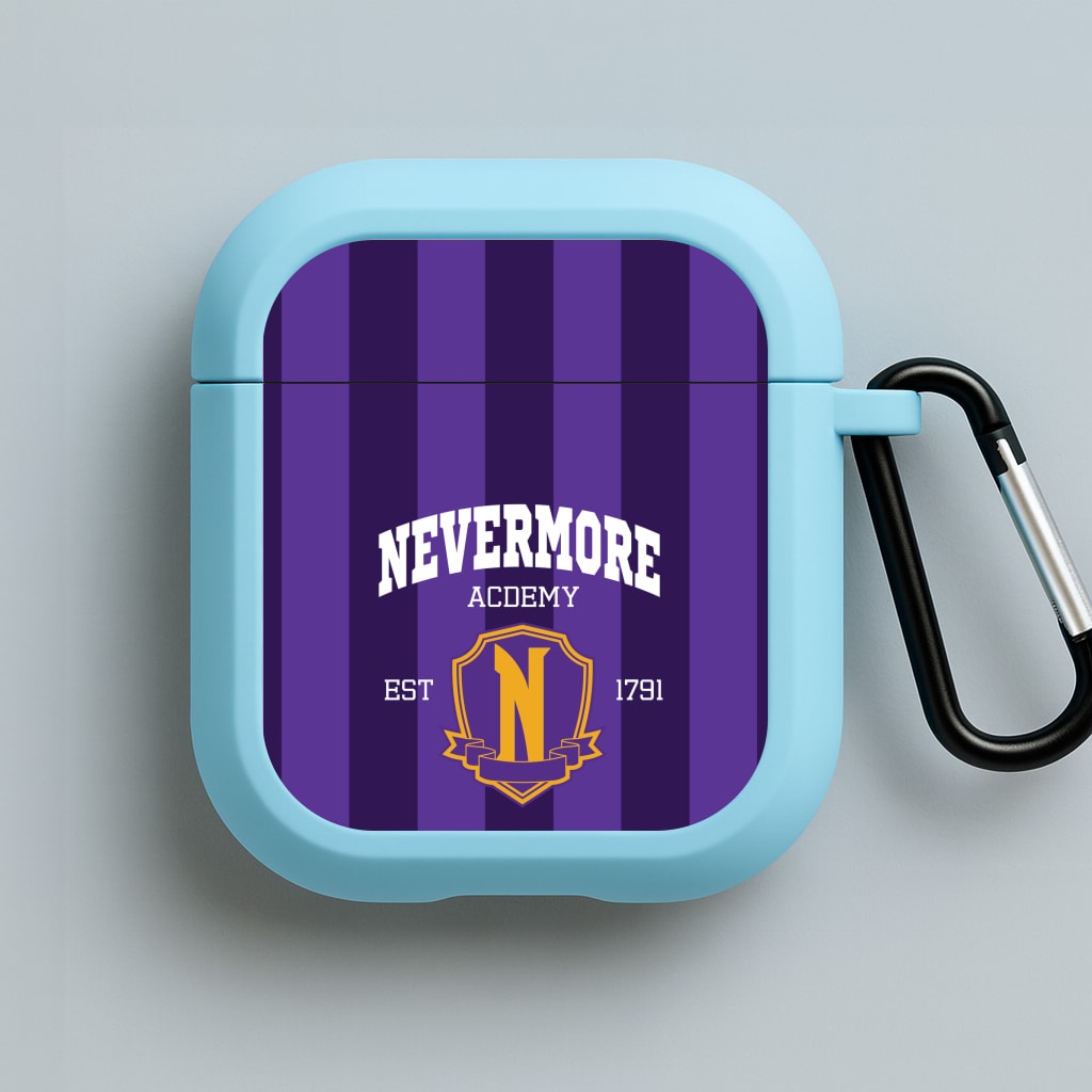 Addams Academy Purple Blue AirPods Case
