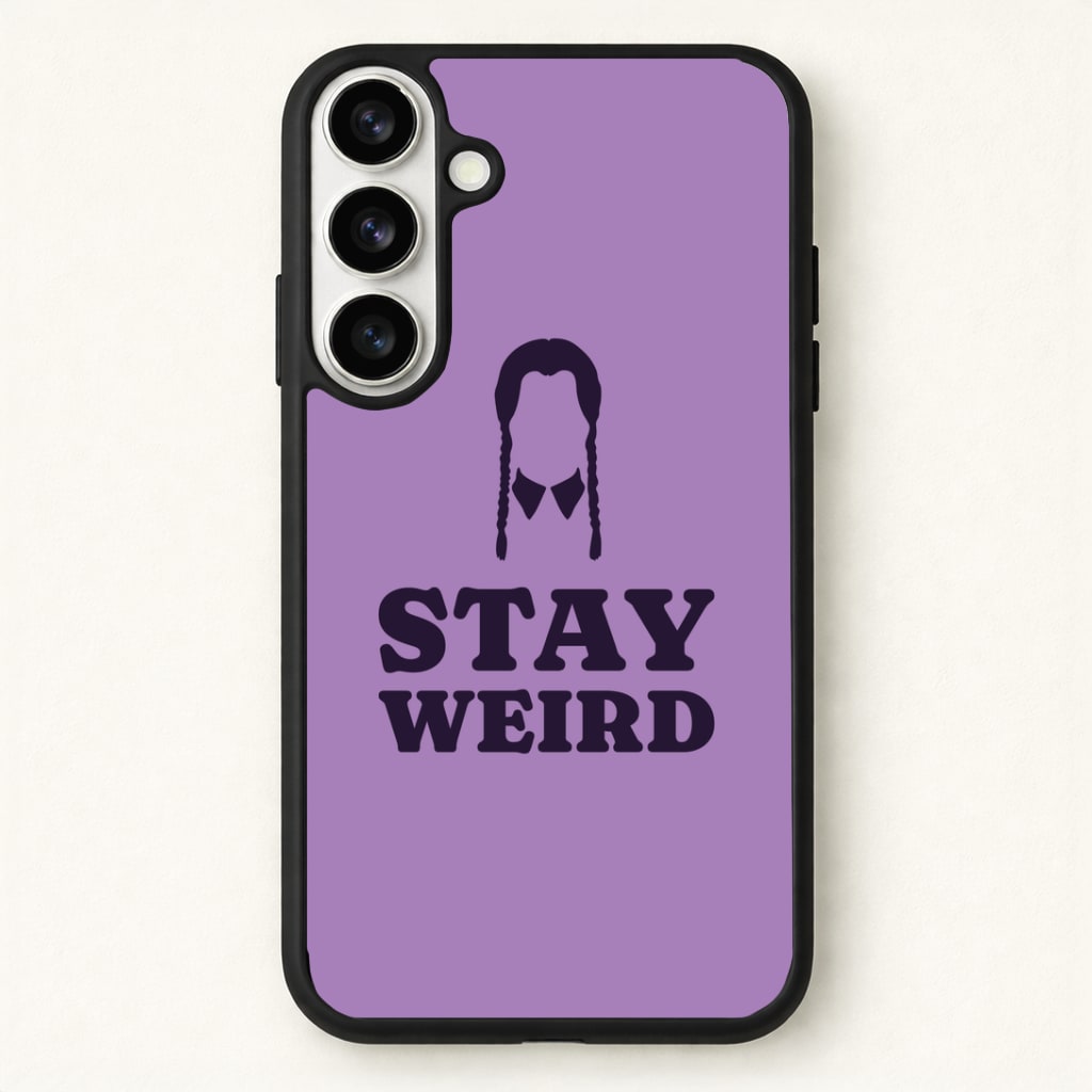 Stay Weird Purple Phone Case for Galaxy S26 Plus