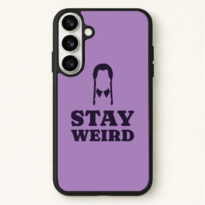 Stay Weird Purple Phone Case for Galaxy S26 Plus