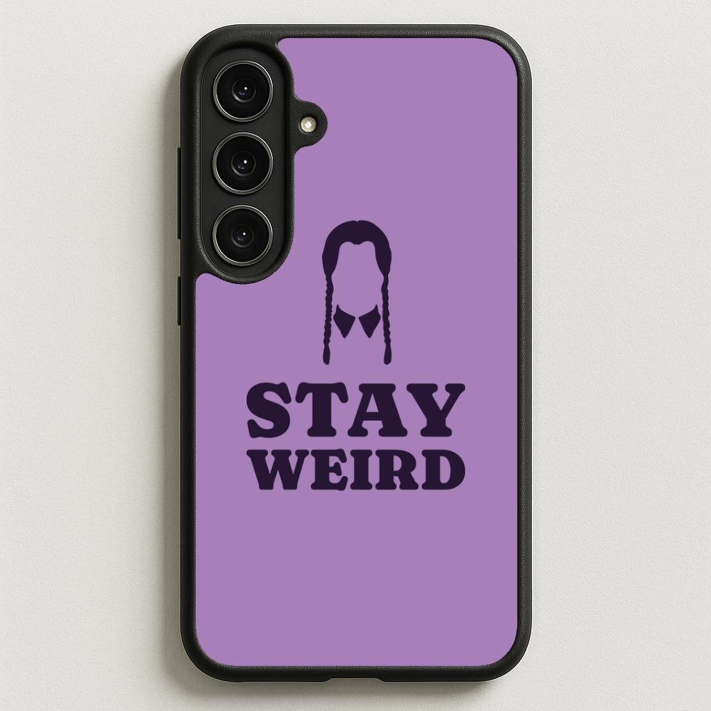 Stay Weird Purple Phone Case for Galaxy S25FE