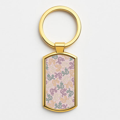 Snakes And Stars - Western  Gold Keyring