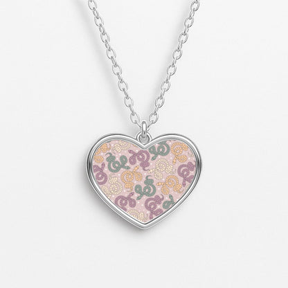 Snakes And Stars - Western  Heart Necklace