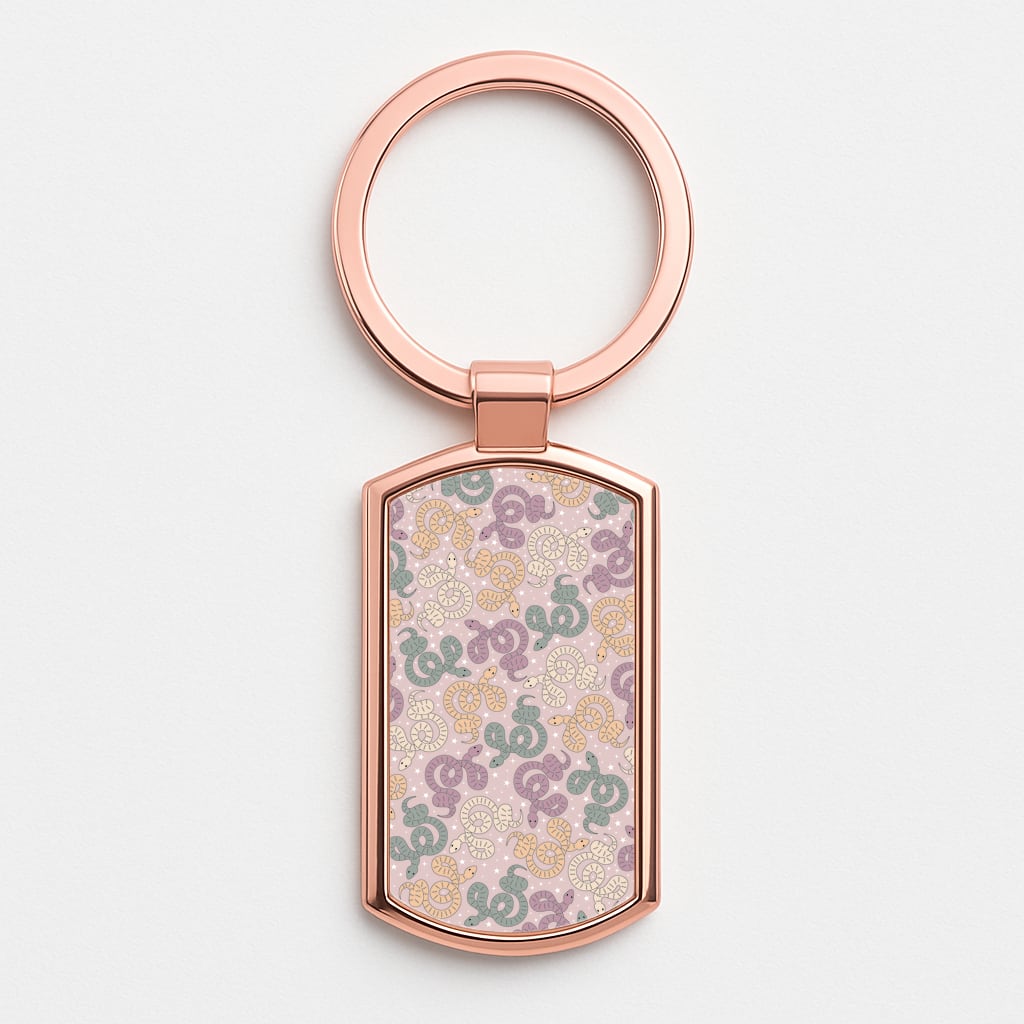 Snakes And Stars - Western  Rose Gold Keyring