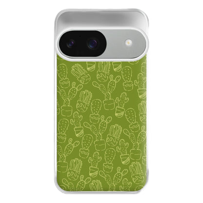 Green And Yellow Cacti - Western  Phone Case for Google Pixel 9 / 9 Pro