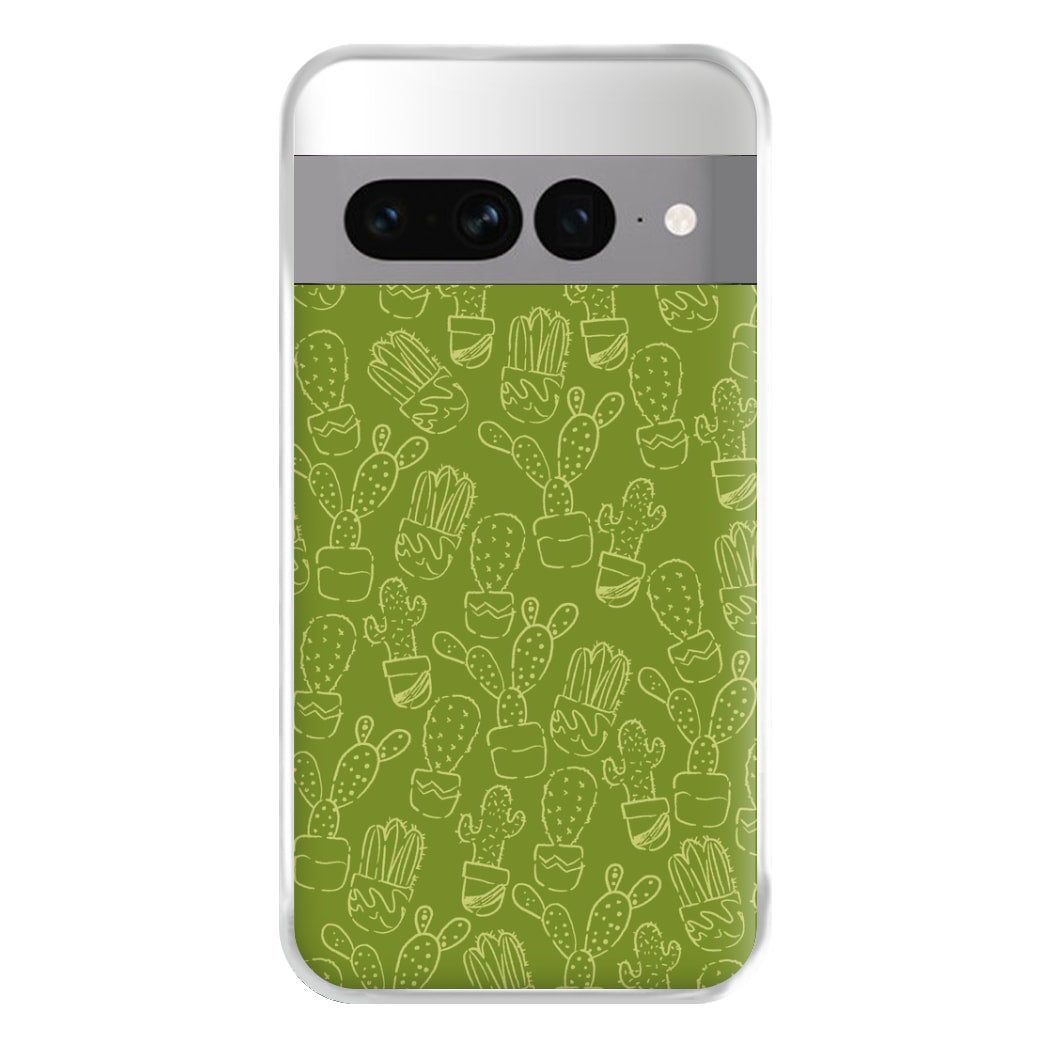 Green And Yellow Cacti - Western  Phone Case for Google Pixel 7 Pro