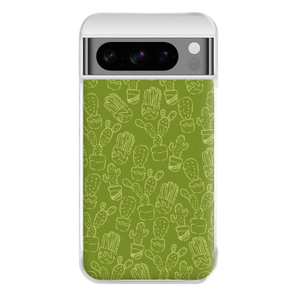 Green And Yellow Cacti - Western  Phone Case for Google Pixel 8 Pro