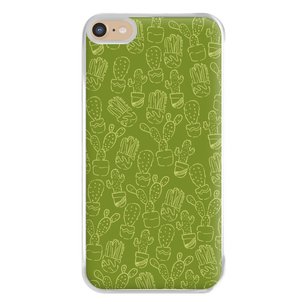 Green And Yellow Cacti - Western  Phone Case for iPhone 6 Plus / 7 Plus / 8 Plus