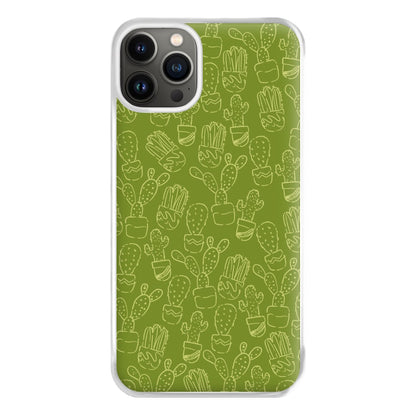 Green And Yellow Cacti - Western  Phone Case for iPhone 13