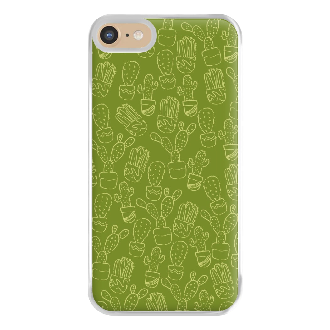 Green And Yellow Cacti - Western  Phone Case for iPhone 6 / 7 / 8 / SE