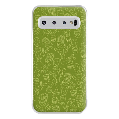 Green And Yellow Cacti - Western  Phone Case for Galaxy S10 Plus