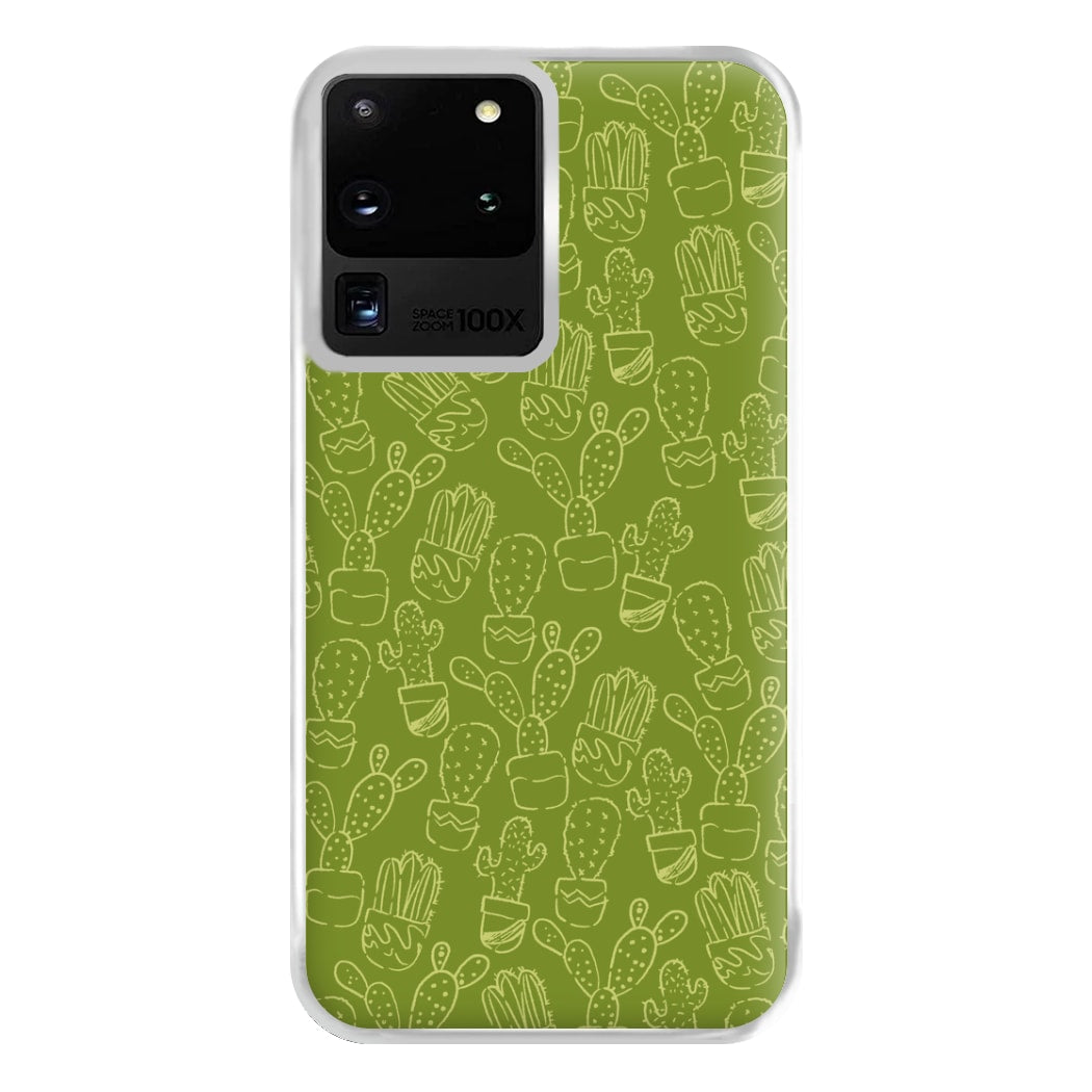 Green And Yellow Cacti - Western  Phone Case for Galaxy S20 Ultra