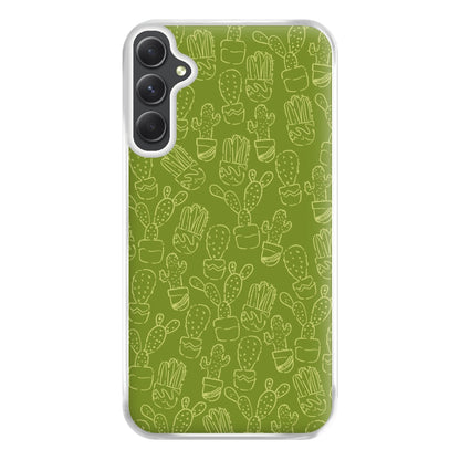 Green And Yellow Cacti - Western  Phone Case for Galaxy A34