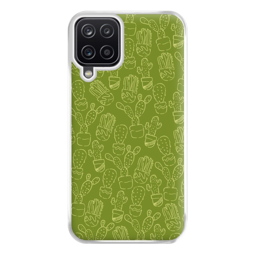 Green And Yellow Cacti - Western  Phone Case for Galaxy A12