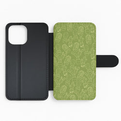 Green And Yellow Cacti - Western  Flip Phone Case