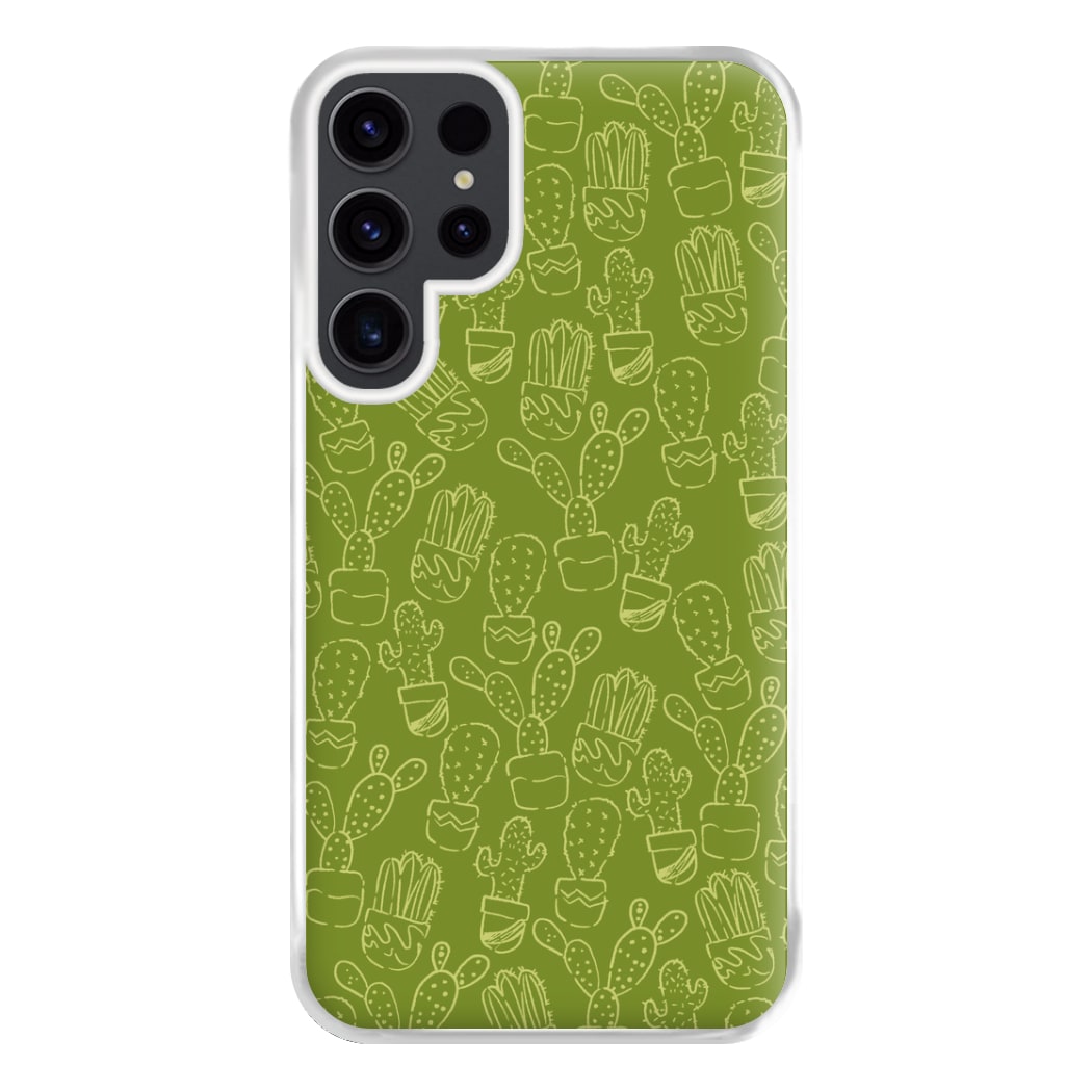 Green And Yellow Cacti - Western  Phone Case for Galaxy S23 Ultra