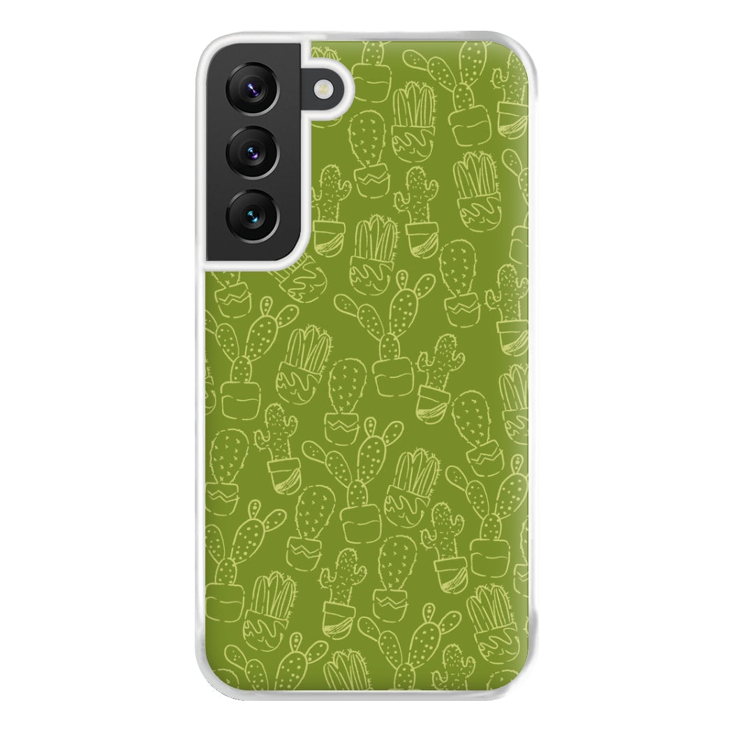 Green And Yellow Cacti - Western  Phone Case for Galaxy S22 Plus