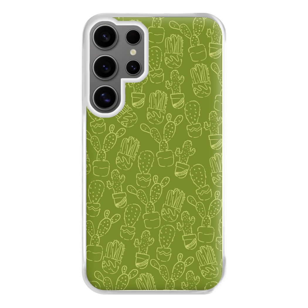 Green And Yellow Cacti - Western  Phone Case for Galaxy S24 Ultra