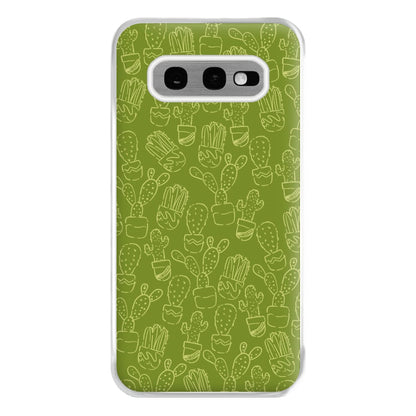 Green And Yellow Cacti - Western  Phone Case for Galaxy S10e