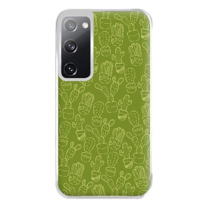 Green And Yellow Cacti - Western  Phone Case for Galaxy S20