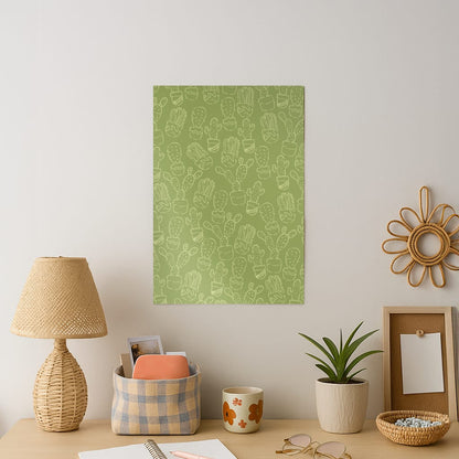 Green And Yellow Cacti - Western  Art Print