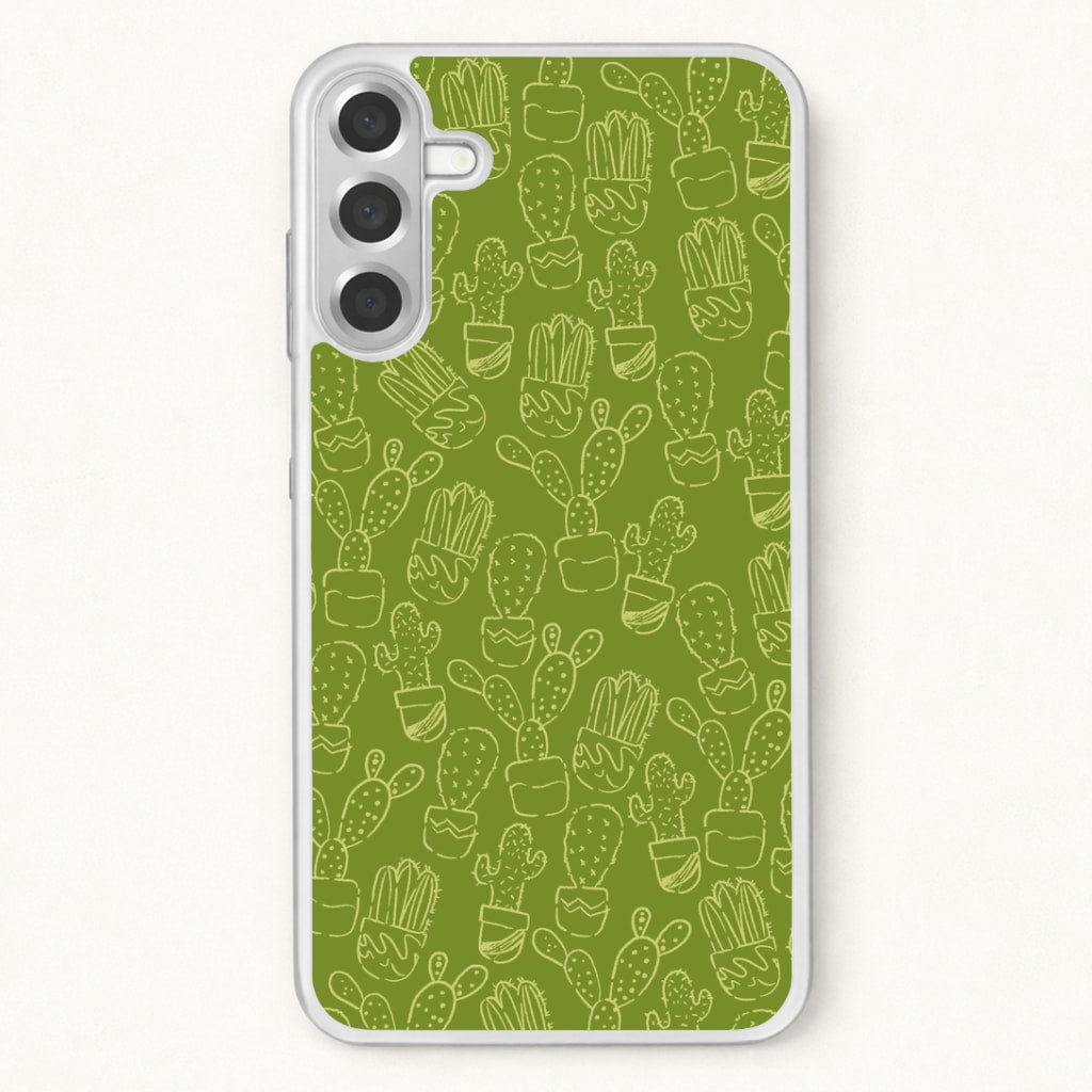 Green And Yellow Cacti - Western Phone Case for Galaxy A17