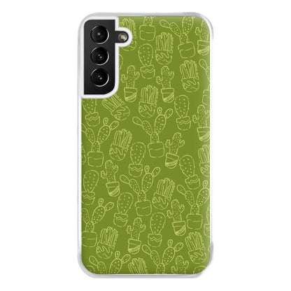 Green And Yellow Cacti - Western  Phone Case for Galaxy S21 Plus