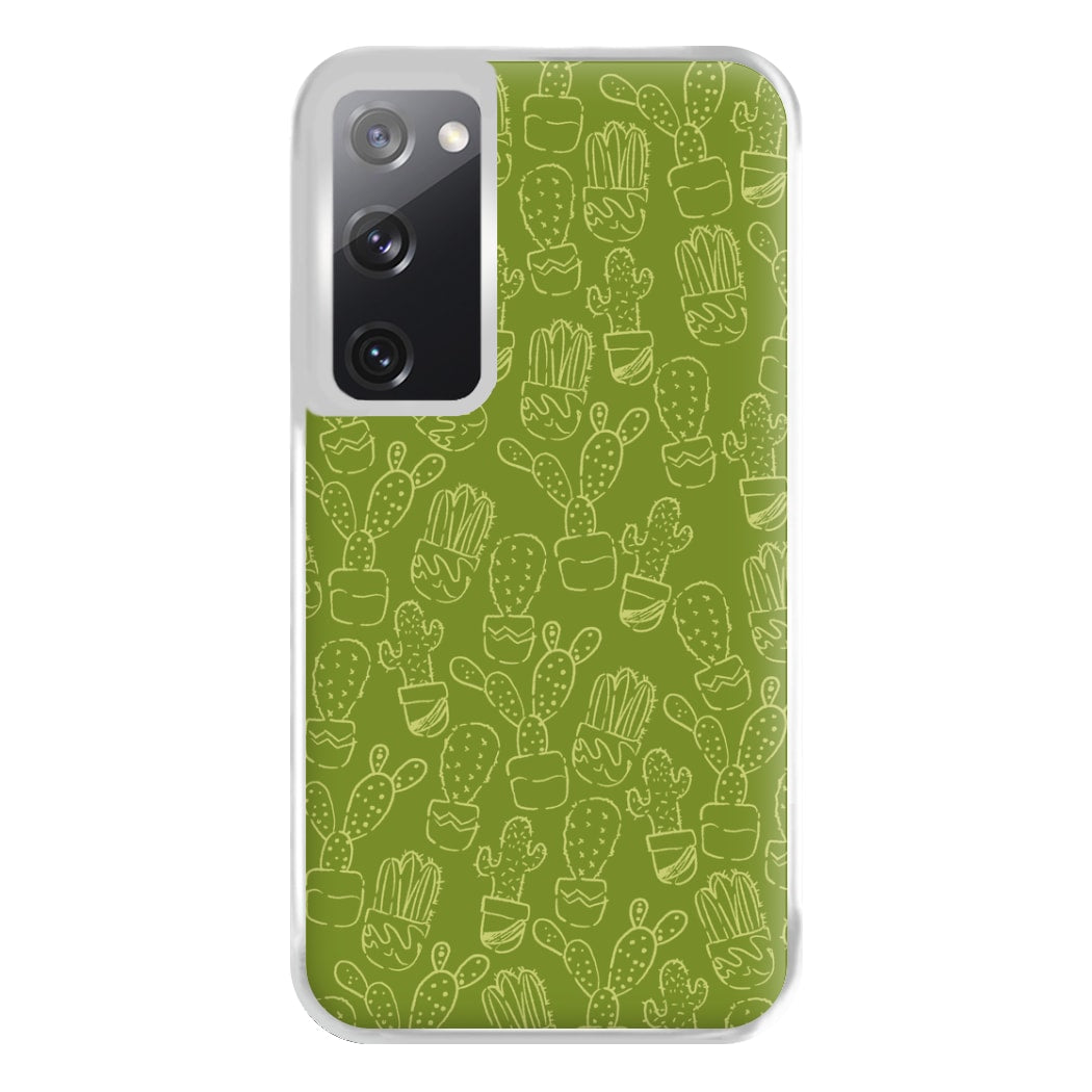 Green And Yellow Cacti - Western  Phone Case for Galaxy S20FE