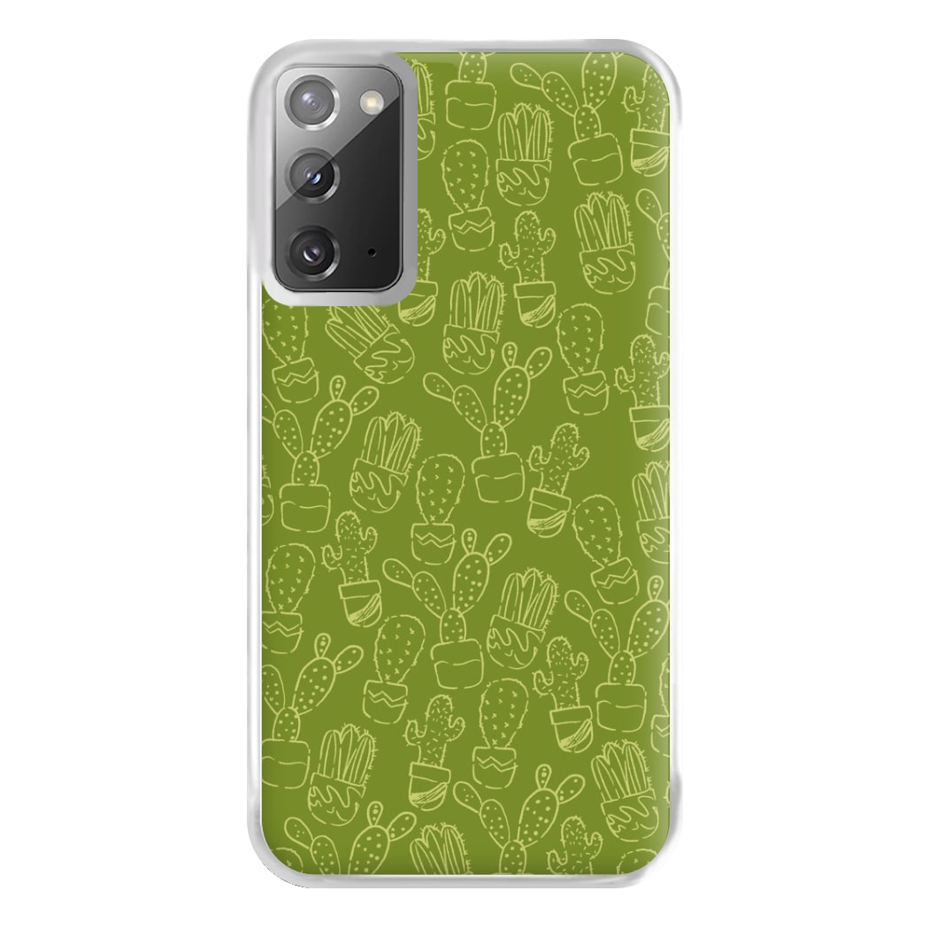 Green And Yellow Cacti - Western  Phone Case for Galaxy Note 20 Ultra