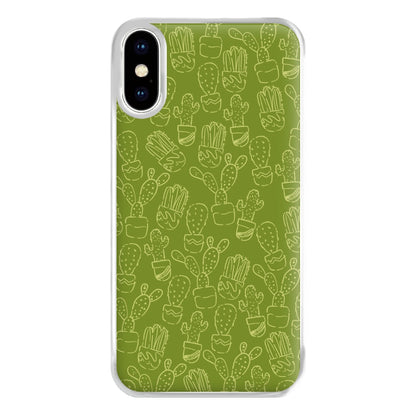 Green And Yellow Cacti - Western  Phone Case for iPhone XS Max