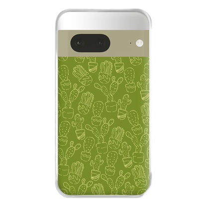 Green And Yellow Cacti - Western  Phone Case for Google Pixel 7a