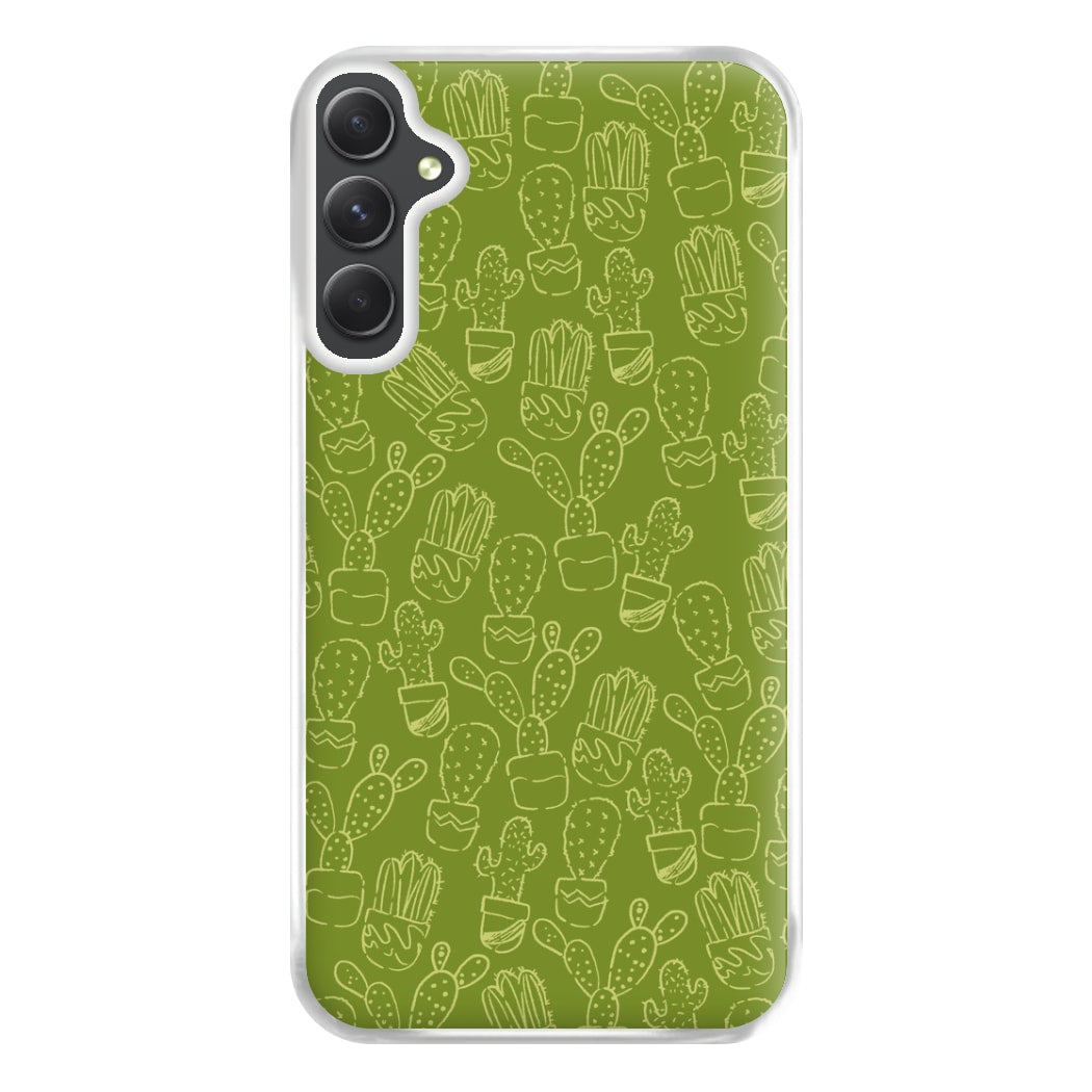 Green And Yellow Cacti - Western  Phone Case for Galaxy A14