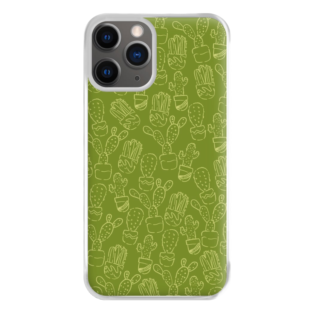 Green And Yellow Cacti - Western  Phone Case for iPhone 12 Pro Max