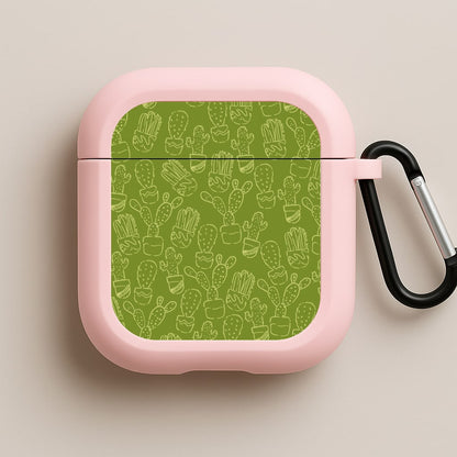 Green And Yellow Cacti - Western  Pink AirPods Case