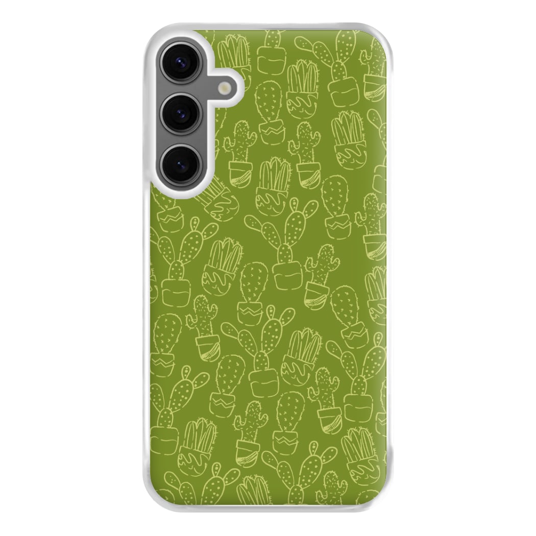 Green And Yellow Cacti - Western  Phone Case for Galaxy S24FE