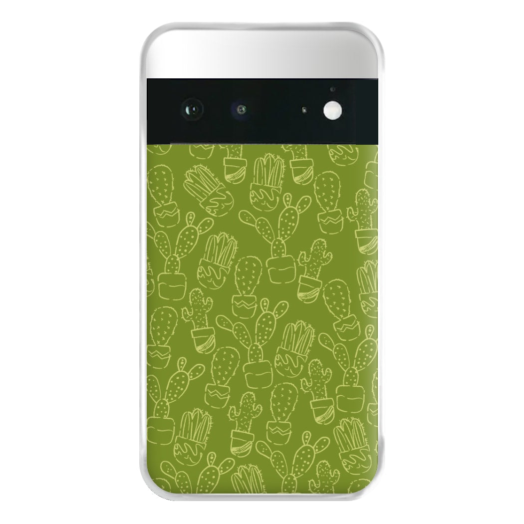 Green And Yellow Cacti - Western  Phone Case for Google Pixel 6a