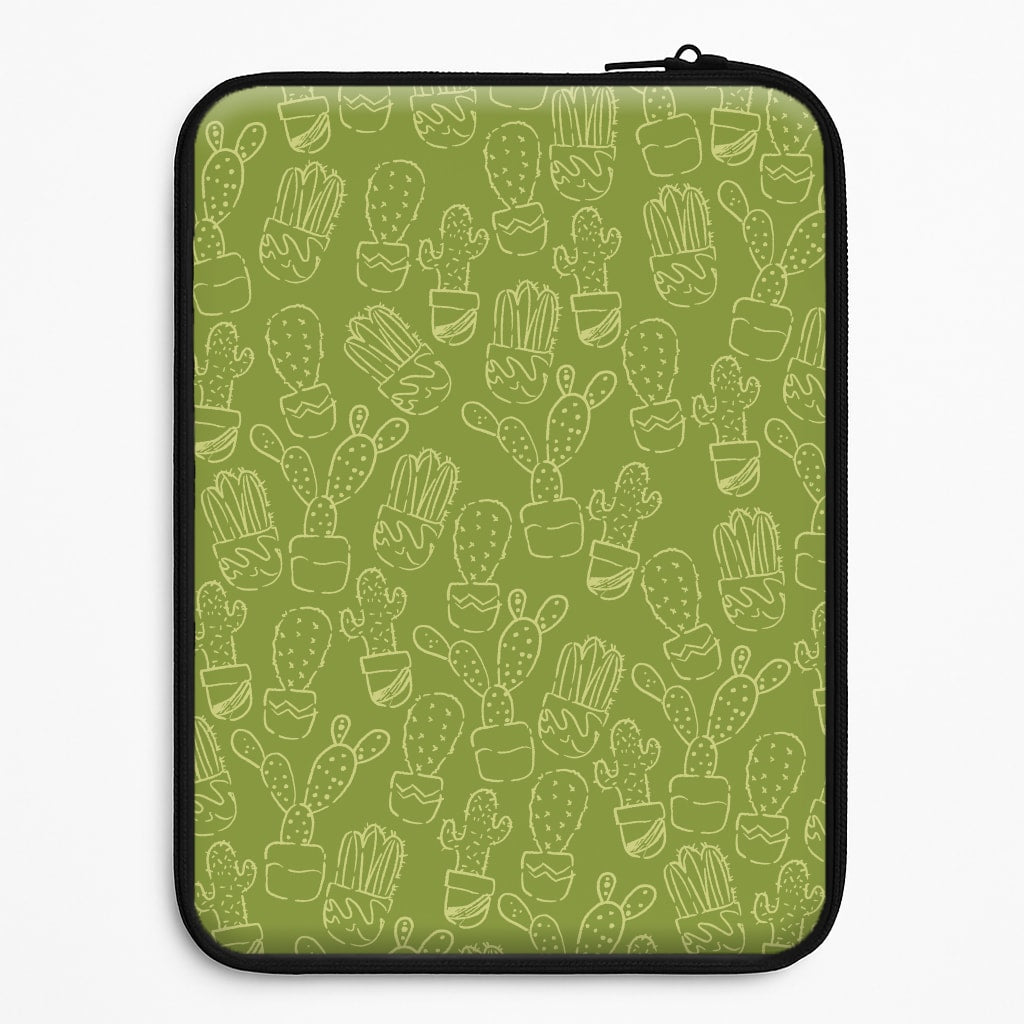Green And Yellow Cacti - Western  Laptop Sleeve