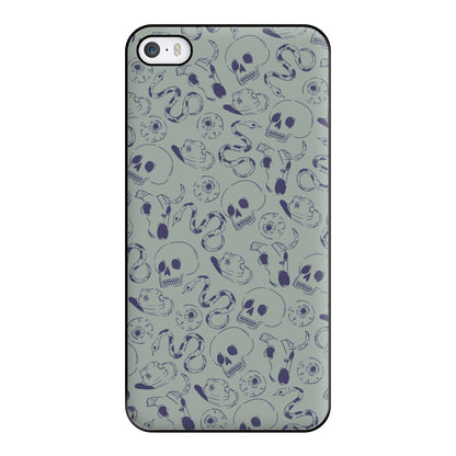 Blue Snakes And Skulls - Western  Phone Case for iPhone 5 / 5s / SE 2016