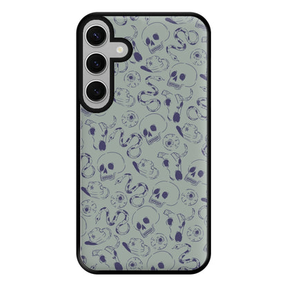 Blue Snakes And Skulls - Western  Phone Case for Galaxy S24FE