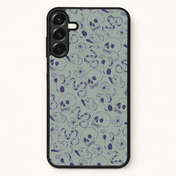 Blue Snakes And Skulls - Western Phone Case for Galaxy A17
