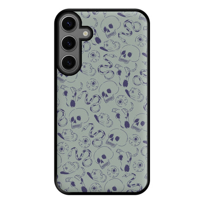 Blue Snakes And Skulls - Western  Phone Case for Galaxy S23FE