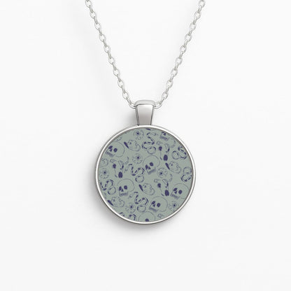 Blue Snakes And Skulls - Western  Circle Necklace