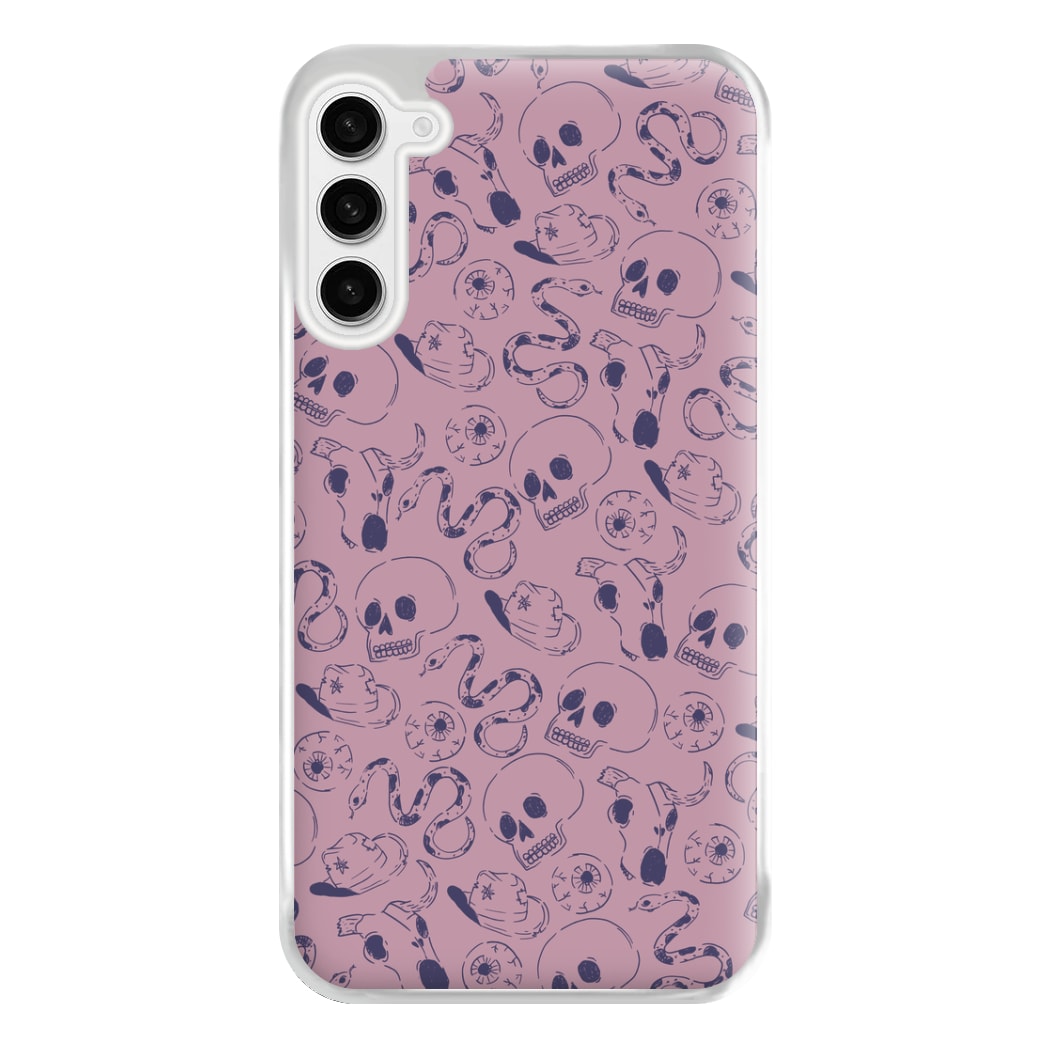 Purple Snakes And Skulls - Western  Phone Case for Galaxy S23FE