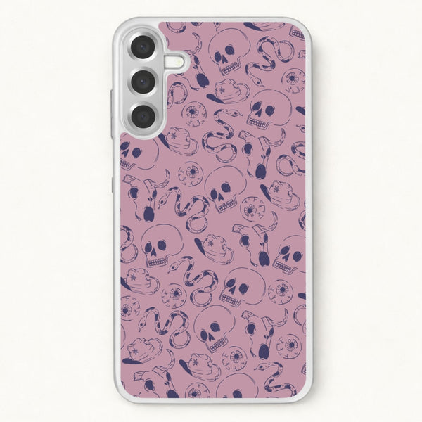 Purple Snakes And Skulls - Western Phone Case for Galaxy A57