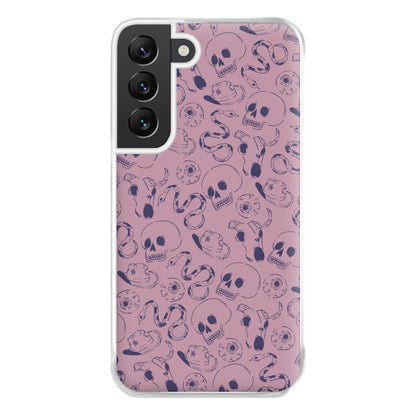 Purple Snakes And Skulls - Western  Phone Case for Galaxy S22 Plus