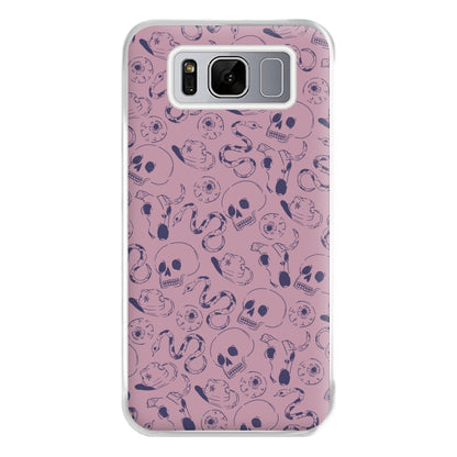 Purple Snakes And Skulls - Western  Phone Case for Galaxy S8 Plus