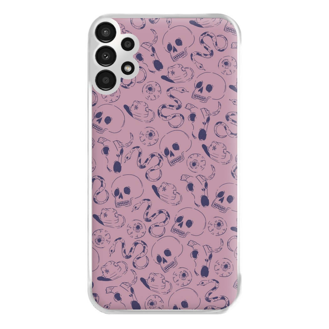 Purple Snakes And Skulls - Western  Phone Case for Galaxy A13