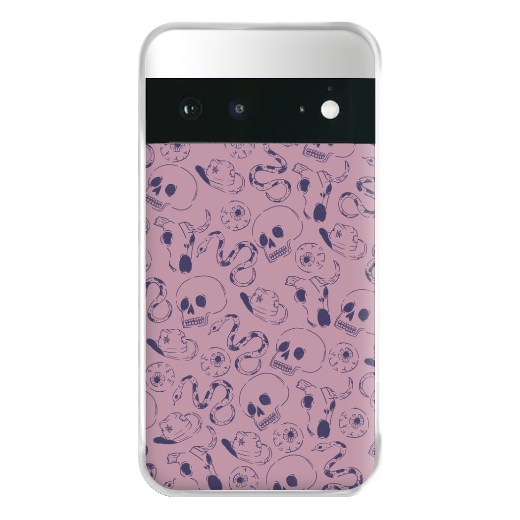 Purple Snakes And Skulls - Western  Phone Case for Google Pixel 6a